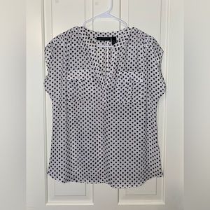 Inc international concepts polka dot blouse